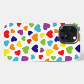 Colorful Hearts iPhone Hülle (Rückseite (Horizontal))