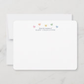 Colorful Hearts Nursery Note Card Einladung (Vorderseite)