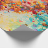 Colorful Hearts Paint Art Romantic Love Geschenkpapier (Ecke)
