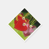 Colorful Hearts Paper Napkin Serviette (Ecke)
