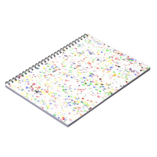 Colorful Hearts Pattern Notebook Notizblock (Linke Seite)