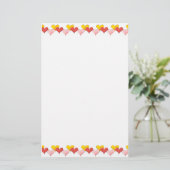 Colorful hearts stationery briefpapier (Stehend Vorderseite)