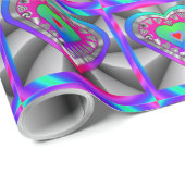 Colorful Hearts Wrapping Heart Geschenkpapier (Rolleneckpunkt)
