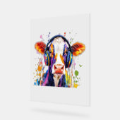 Colorful Highland Cow Acrylschild (Winkel)