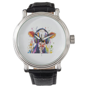 Colorful Highland Cow Armbanduhr