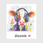 Colorful Highland Cow Aufkleber (Blatt)