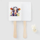 Colorful Highland Cow Fächer (Vorne und Hinten)