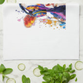 Colorful Highland Cow Geschirrtuch (Gefaltet)