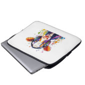 Colorful Highland Cow Laptopschutzhülle (Vorne Knopf)