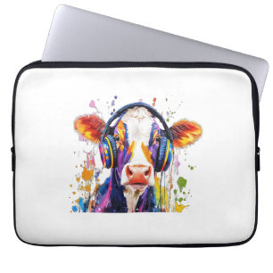 Colorful Highland Cow Laptopschutzhülle