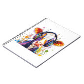 Colorful Highland Cow Notizblock (Linke Seite)