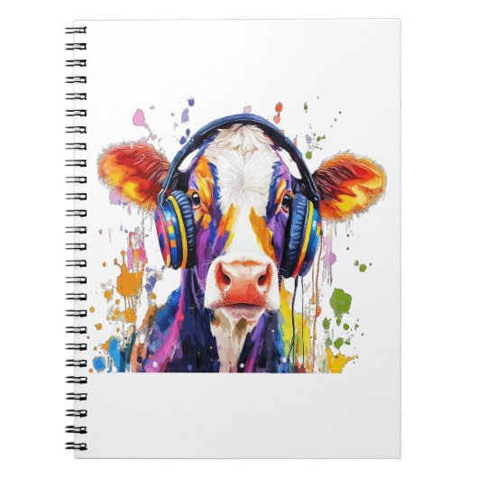 Colorful Highland Cow Notizblock (Vorderseite)