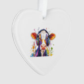 Colorful Highland Cow Ornament (Vorderseite)