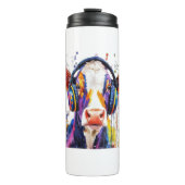 Colorful Highland Cow Thermosbecher (Vorderseite)