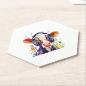 Colorful Highland Cow Untersetzer (angewinkelt)