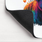 Colorful Highland Cow Valentines Day Farm Cow Mousepad (Ecke)