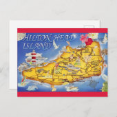 Colorful Hilton Head SC Karte (Vorne/Hinten)