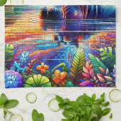 Colorful Hippo  Geschirrtuch (Gefaltet)