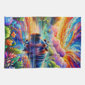 Colorful Hippo Geschirrtuch (Horizontal)