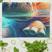 Colorful Hippo  Geschirrtuch (Gefaltet)