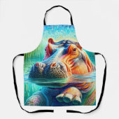 Colorful Hippo Schürze (Vorderseite)