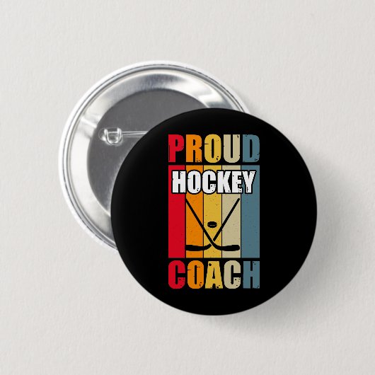 Colorful Hockey Coach Button (Vorne & Hinten)