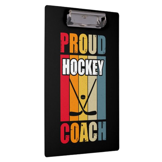 Colorful Hockey Coach Klemmbrett (Rechts)