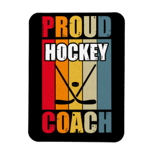 Colorful Hockey Coach Magnet