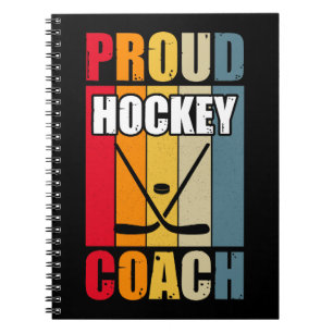 Colorful Hockey Coach Notizblock