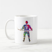 Colorful Hockey Player Kaffeetasse (Links)