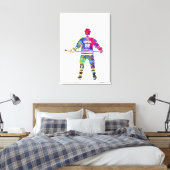 Colorful Hockey Player Leinwanddruck (Insitu (Schlafzimmer))