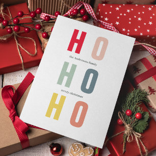 Colorful HOHOHO Weihnachten Happy Holidays