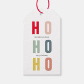 Colorful HOHOHO Weihnachten | Happy Holidays Geschenkanhänger (Vorderseite)