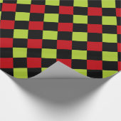 Colorful Holiday Harlequin Pattern Geschenkpapier (Ecke)