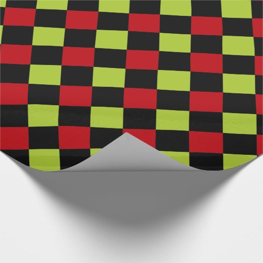 Colorful Holiday Harlequin Pattern Geschenkpapier (Ecke)