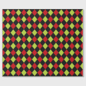 Colorful Holiday Harlequin Pattern Geschenkpapier (Flach)