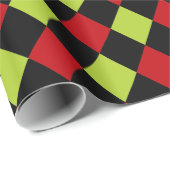 Colorful Holiday Harlequin Pattern Geschenkpapier (Rolleneckpunkt)