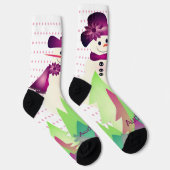 Colorful Holiday Snowman Name Typografie Socken (Rechts)