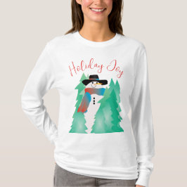 Colorful Holiday Snowman T-Shirt