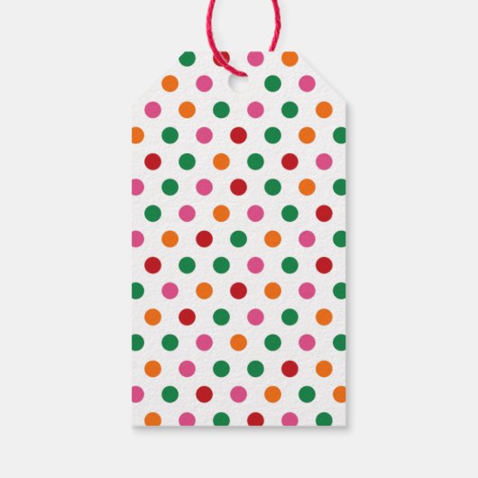 Colorful Holly Jolly Weihnachten Geschenkanhänger (Rückseite)