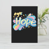 Colorful Hope Graffiti - Y2K Sparkle Aesthetic Einladung (Stehend Vorderseite)