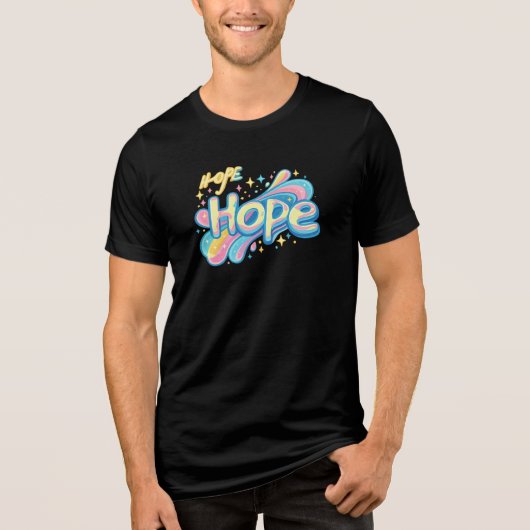 Colorful Hope Graffiti - Y2K Sparkle Aesthetic Tri-Blend Shirt (Vorderseite)