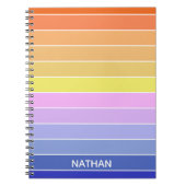 Colorful Horizontal Stripes Personalised Notizblock (Vorderseite)