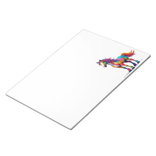 Colorful Horse Notizblock (angewinkelt)