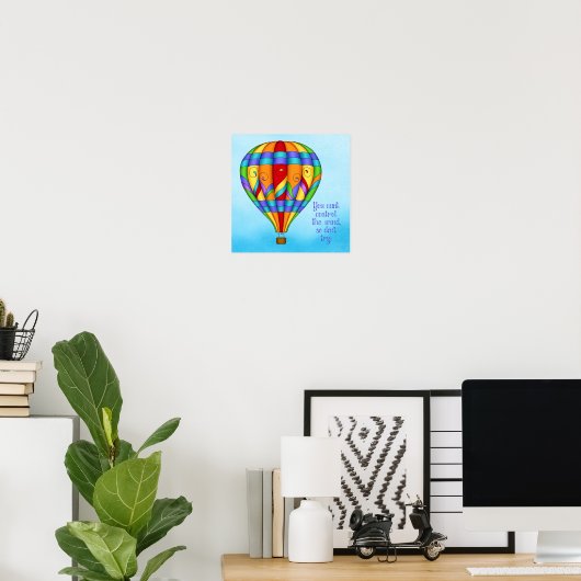 Colorful Hot Air Balloon Poster (Heimbüro)