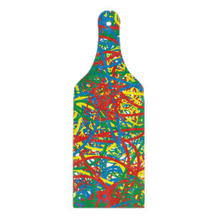 Colorful hot mess blast multi color splash rainbow schneidebrett