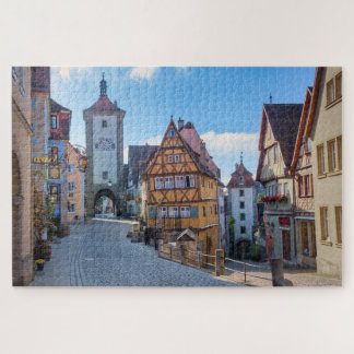 Colorful houses in Rothenburg, Germany Puzzle