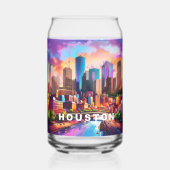 Colorful Houston Skyline Dosenglas (Rückseite)