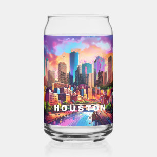 Colorful Houston Skyline Dosenglas
