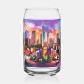Colorful Houston Skyline Dosenglas (Rechts)